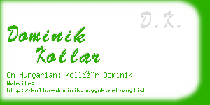 dominik kollar business card